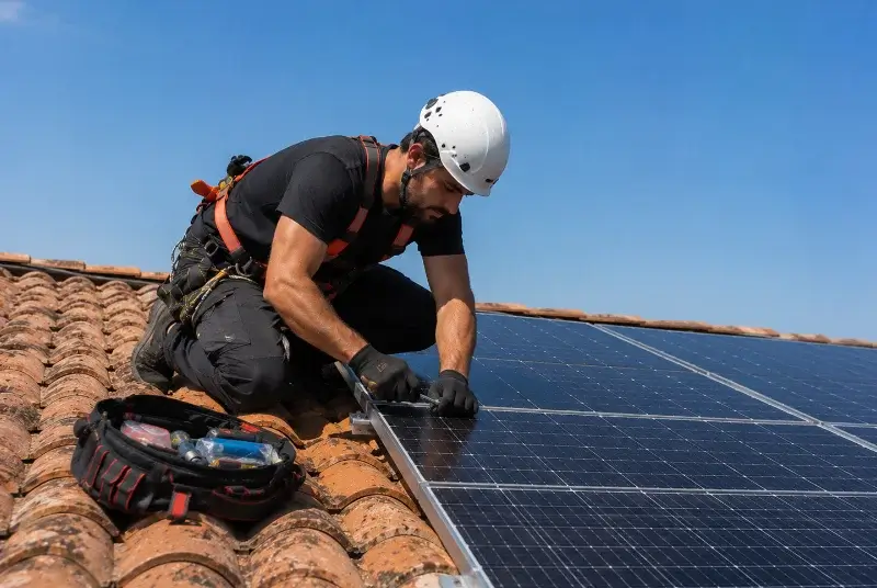 Maintenance et monitoring de panneaux solaires à Saint-Gravé